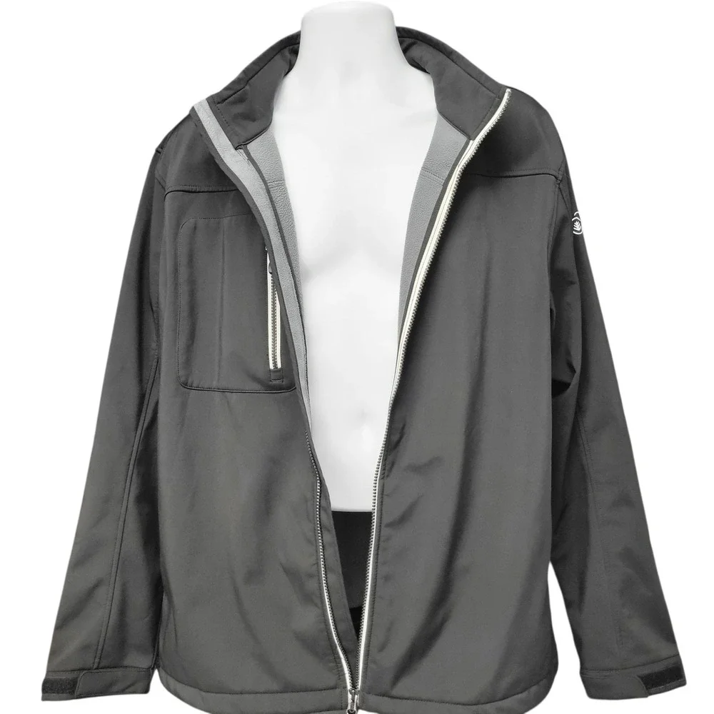 Clique Men Full Zip  Sz Lg Jacket Gray Lightweight‎ Activewear Outerwear  H482